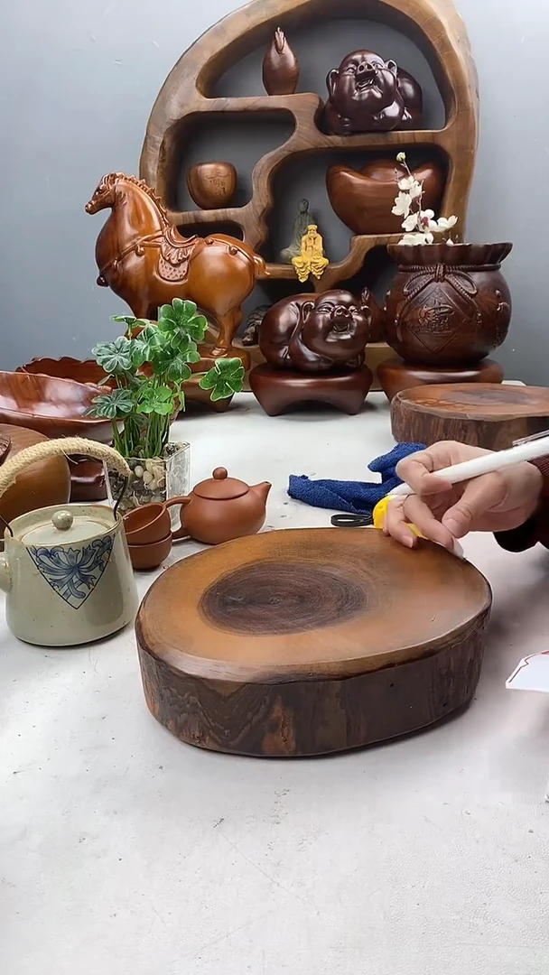 香樟木A4微瑕原木墩墩/尺寸22*25*6