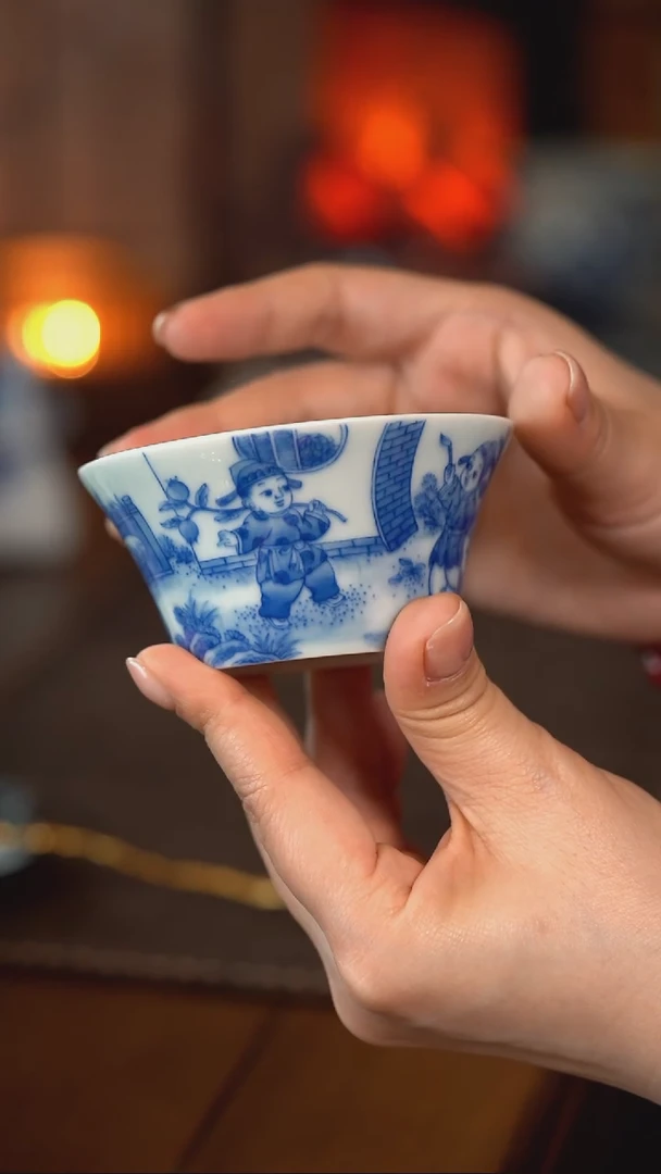 【闪购商品】正春堂·古法柴窑 九童子杯子*