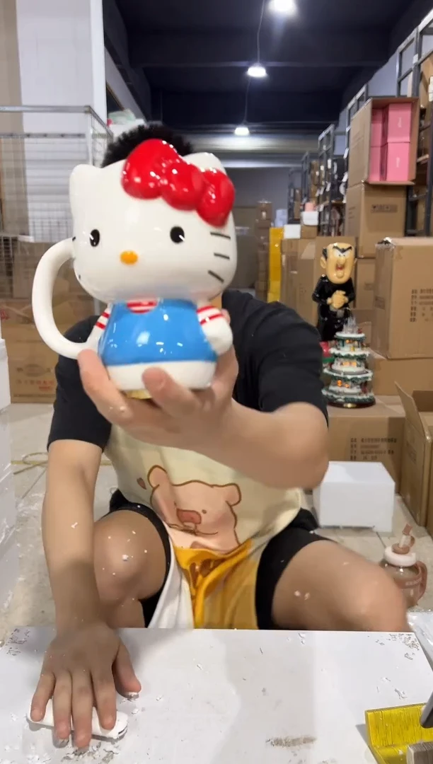 瓷片陶瓷条纹kt全身杯