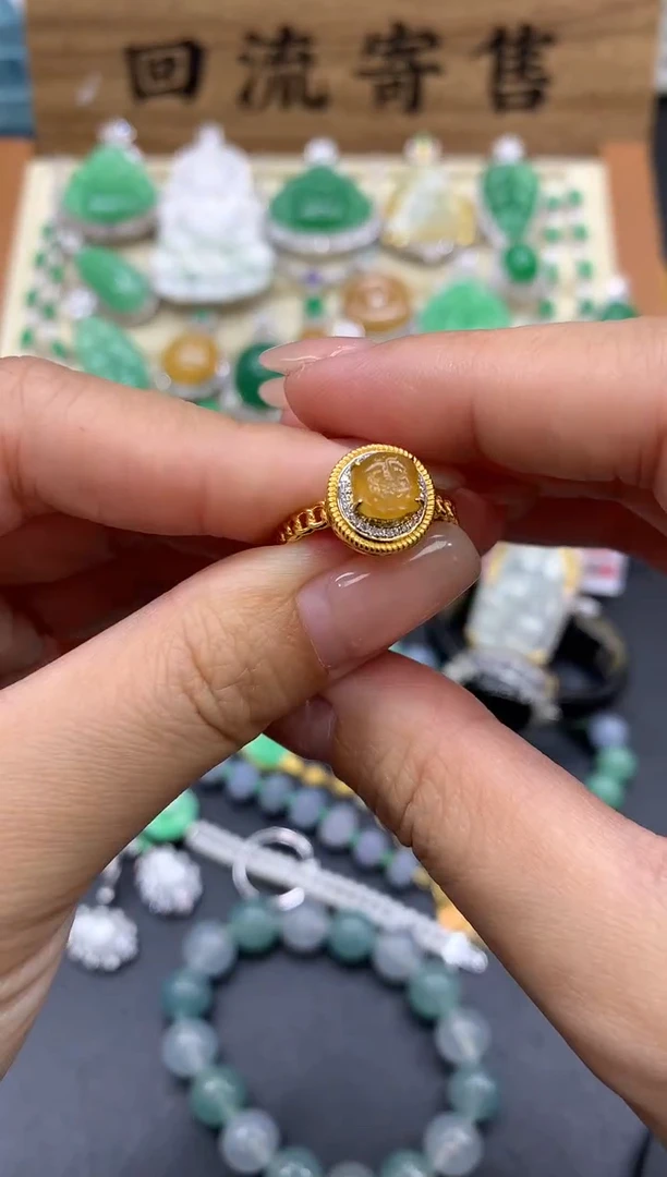 【闪购商品】翡翠戒指18K金镶嵌306-中国好珍宝