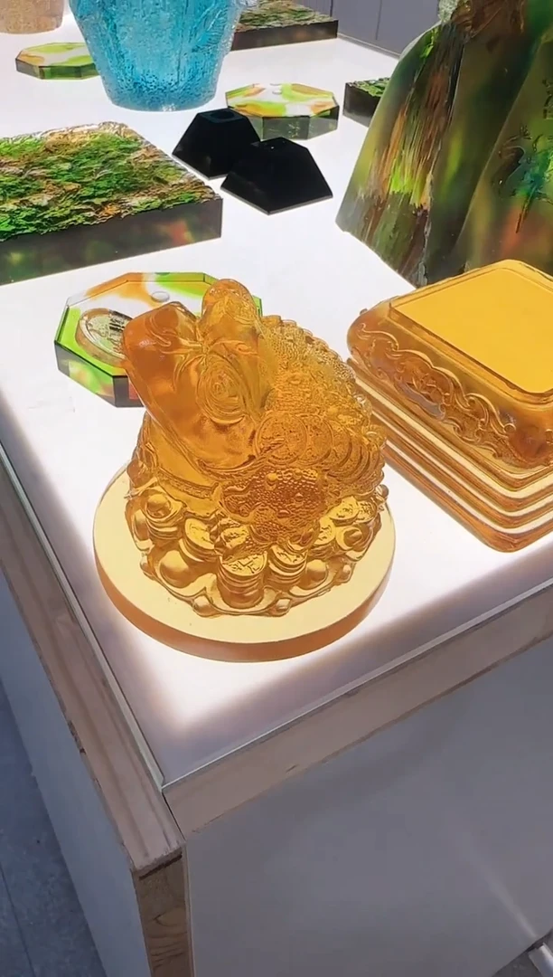 手工艺品琉璃金蟾非财地不居