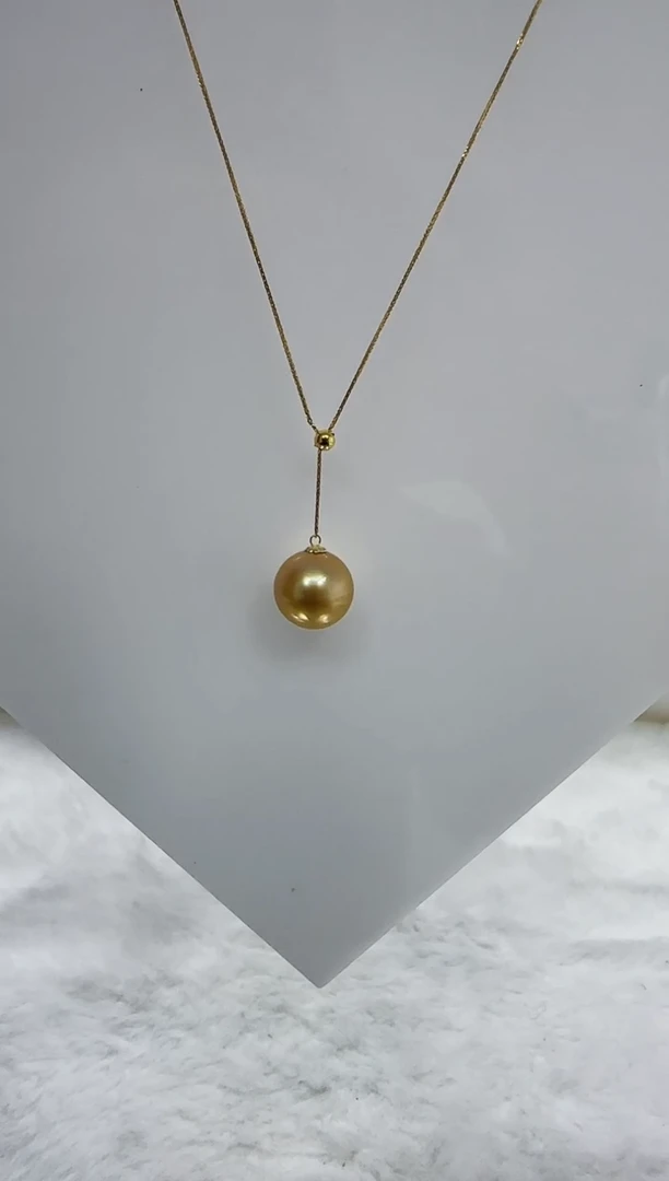 【闪购商品】海水珍珠DA18K金镶嵌ss610 金珠吊坠11