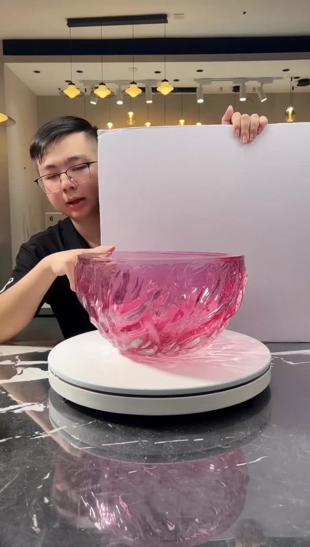 摆件巴比特美学-金红翠羽明珠果碗