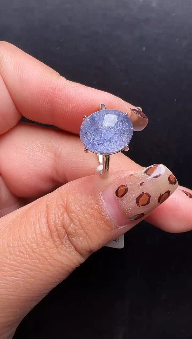 未镶嵌戒指水晶蓝线石戒指 JP56732