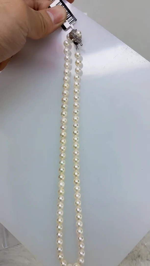 未镶嵌DA海水珍珠羽皇金串链6-7 y949