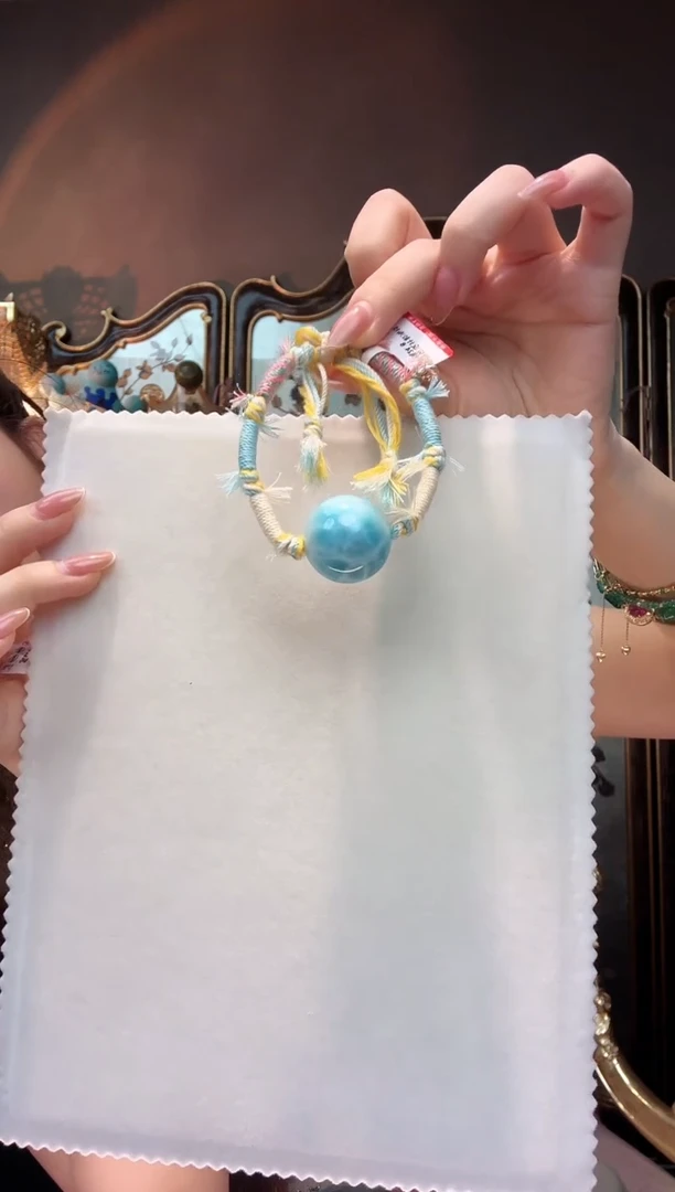 针钠钙石（海纹石）未镶嵌手绳海文石手绳