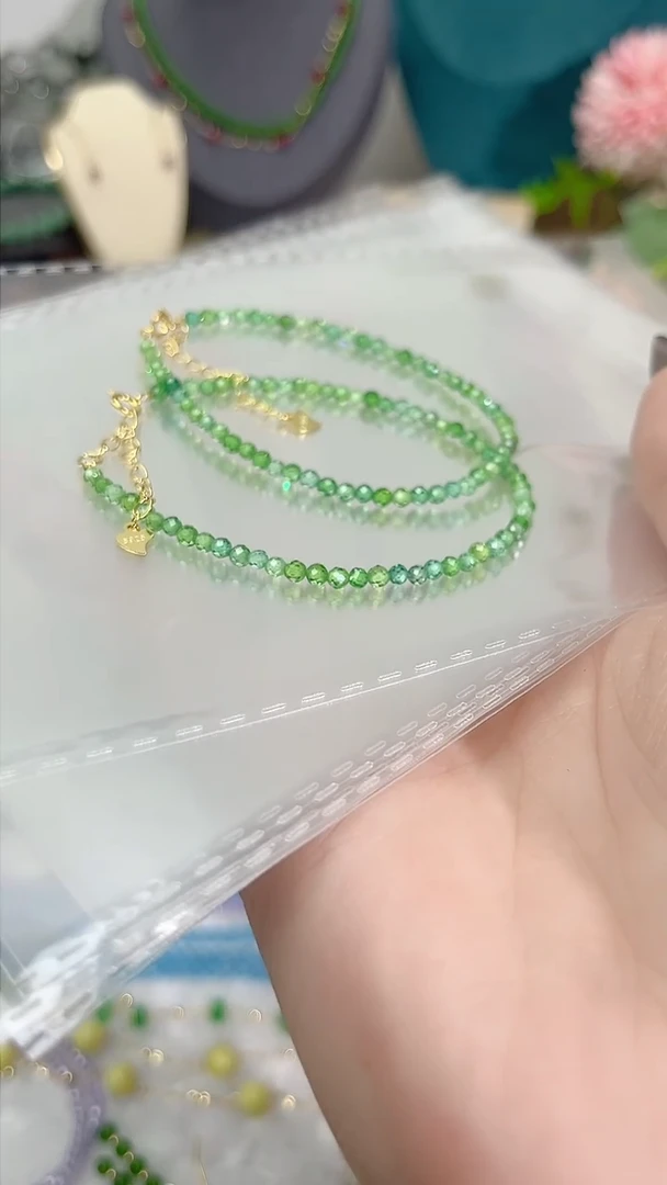 【闪购商品】尖晶石手链银S925镶嵌绿色25