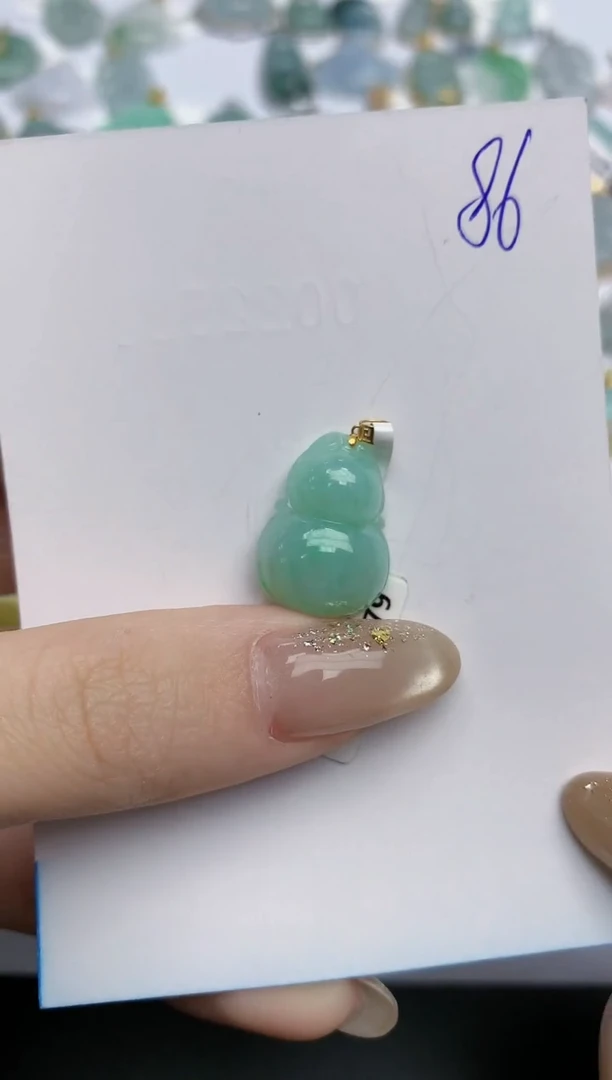 【闪购商品】翡翠颈饰18K金镶嵌天然缅甸翡翠A货