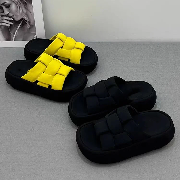 （柚子同款）夏季清凉休闲软底一字面包半托3971