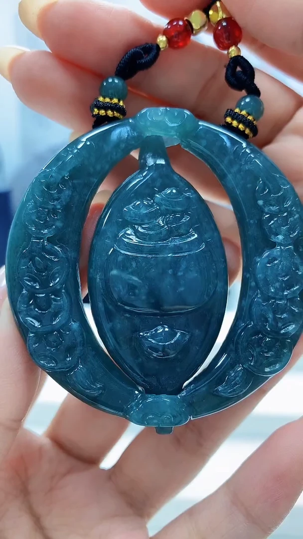 未镶嵌定制翡翠5060xx-毛货挂件73