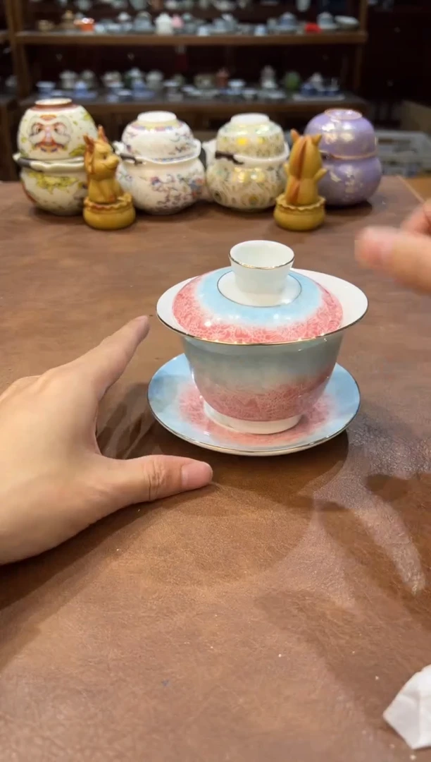 真的很便宜超好看会开片的旅行茶具