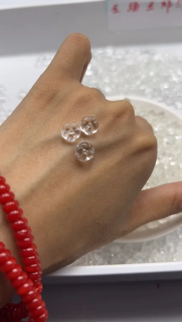 未镶嵌颈饰水晶w2857白水晶五瓣花8mm*20颗