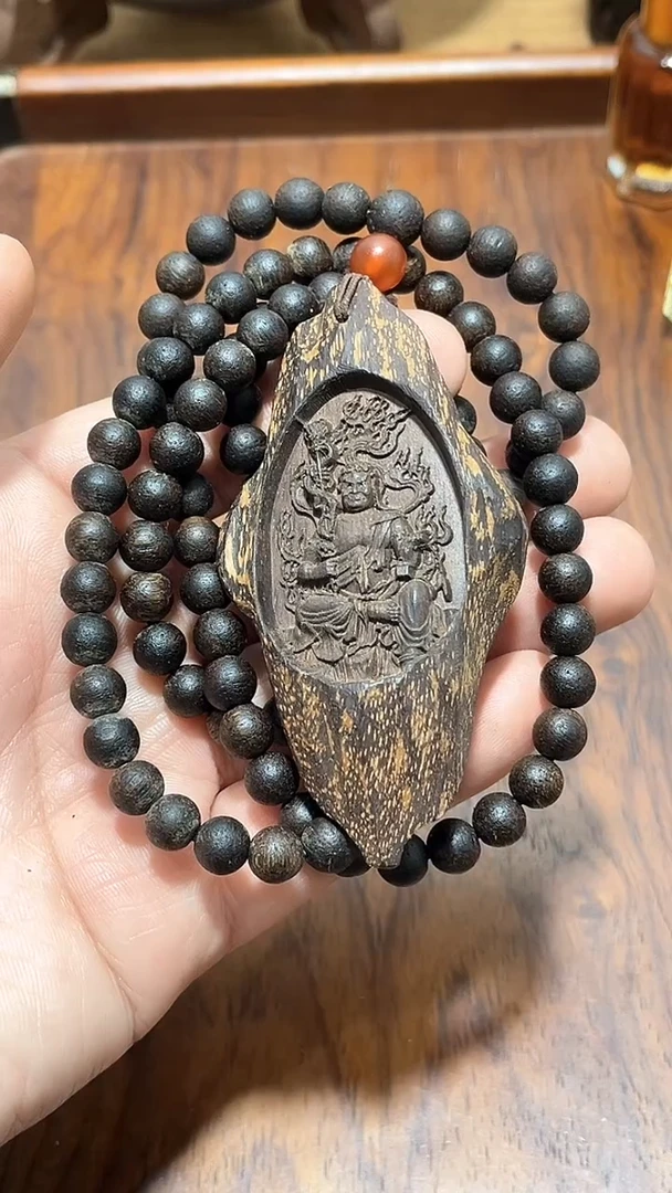 【闪购商品】檀香木精品推荐不动尊牌+链