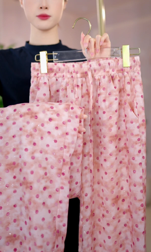 2025新款时尚休闲阔腿裤百搭气质宽松K-17