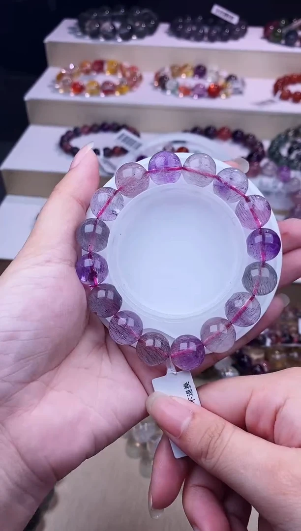 水晶手链未镶嵌彩超七12m+