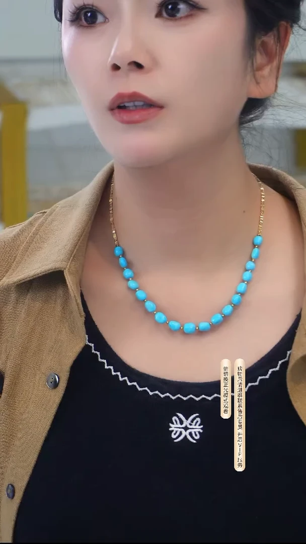 银S925镶嵌绿松石项链发货一件