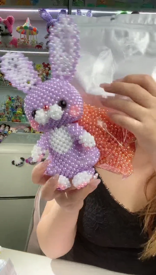 玻璃2606卡6马贝彩幸运兔材料包1套爱玛橙