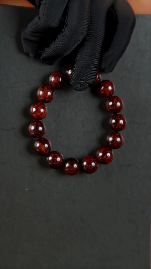 降真香手串/手链彭*生海南红降土埋玉化料1.5手串