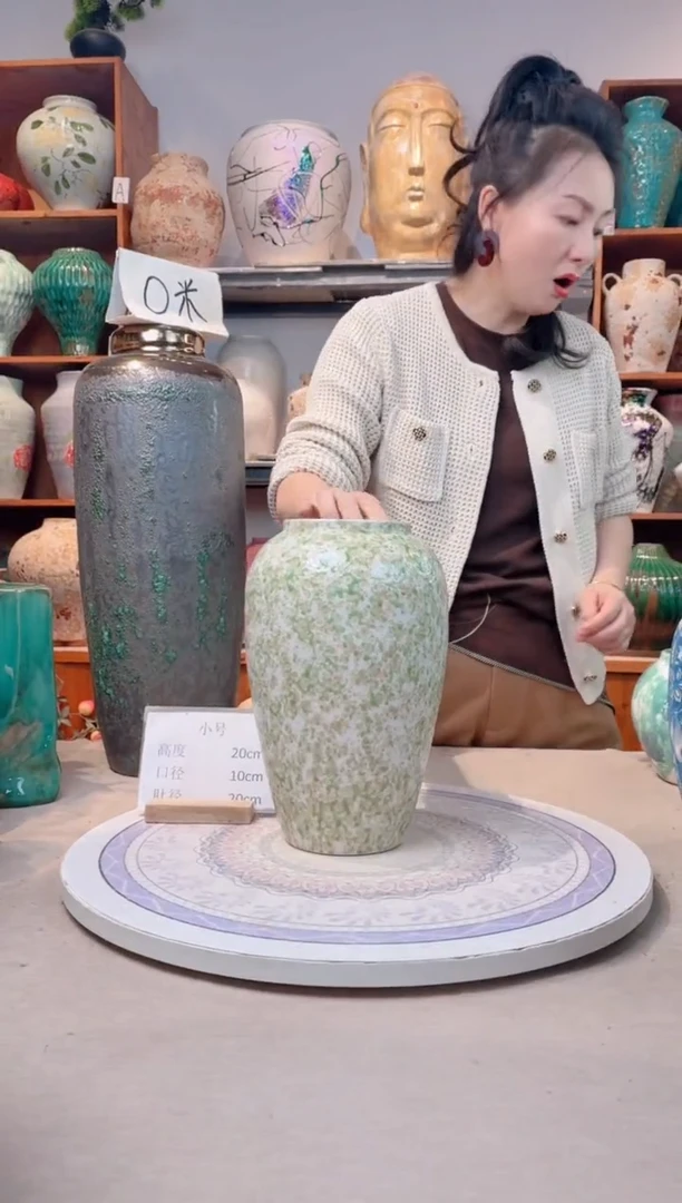 瓶陶瓷花瓶  微瑕 无花 春意盎然 中号