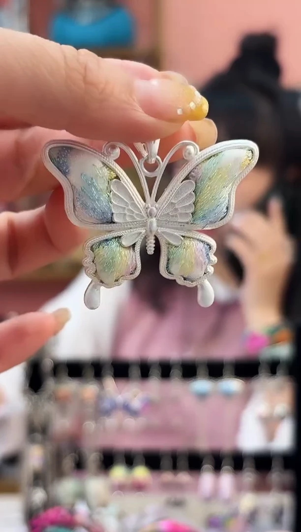 织绣艺枝独绣老绣饰品109