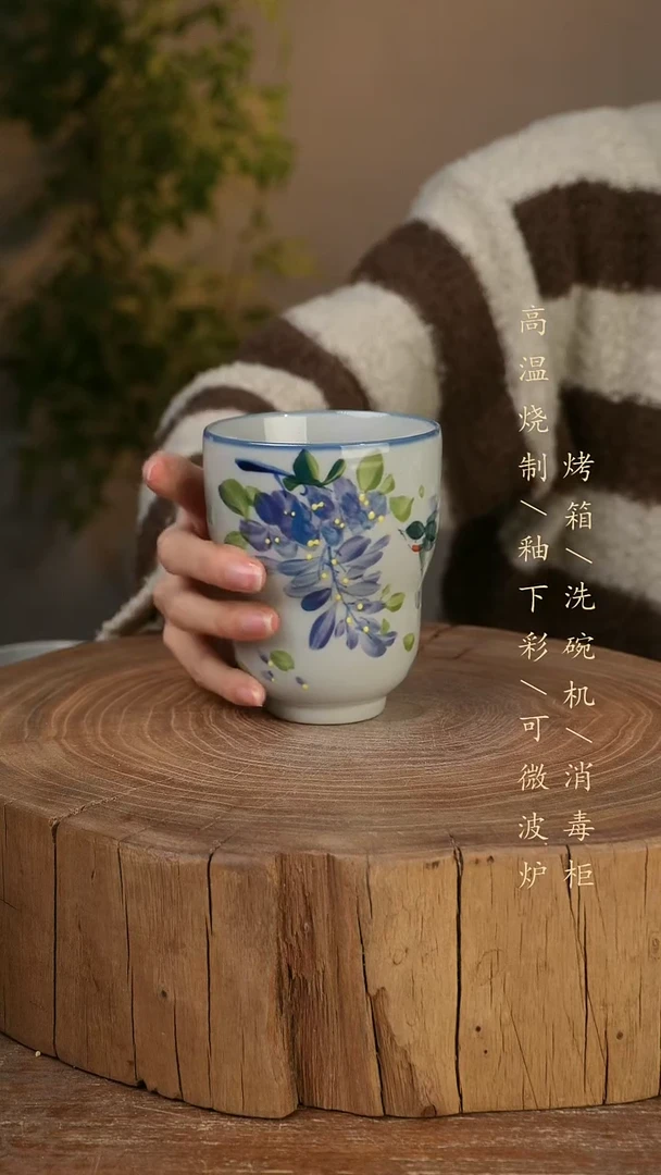 碗瓷景德镇手工手绘高温瓷釉下彩