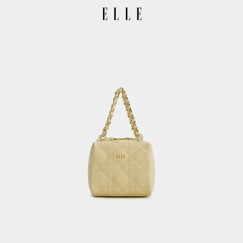 ELLE25年【吐司】女士新款手提包牛皮真皮包白色包网红炸街包25293
