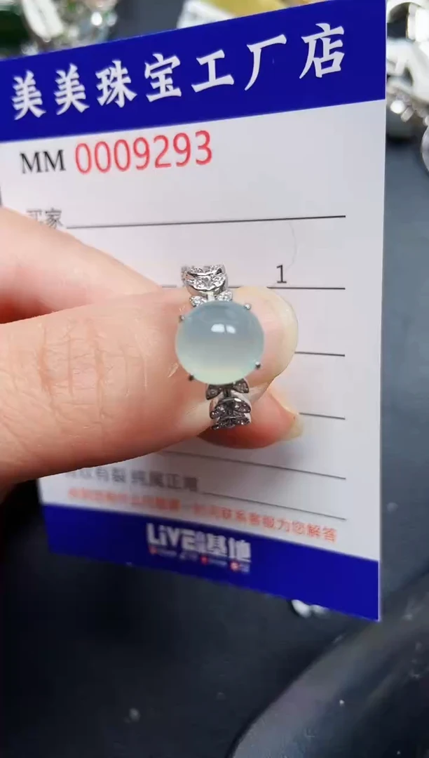 翡翠银S925镶嵌颈饰9293