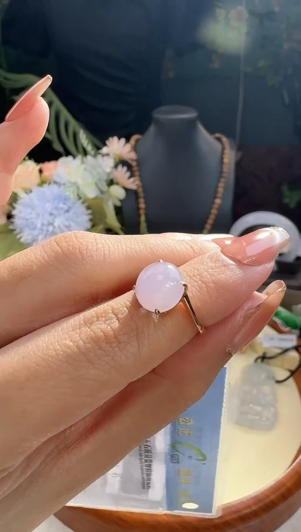 【闪购商品】翡翠戒指18K金镶嵌戒指