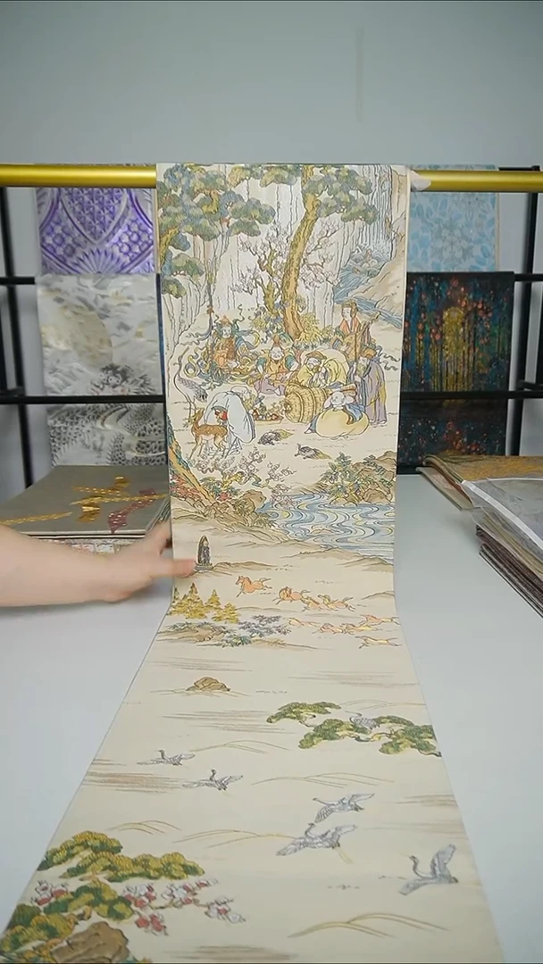 织绣织锦69十福图