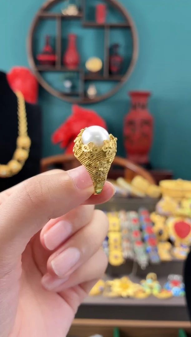 非遗手工花丝镶嵌戒指