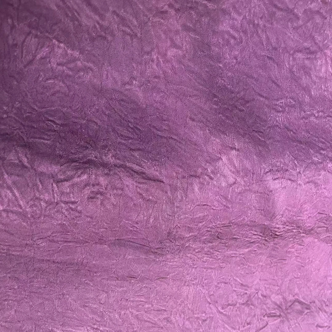 紫色手抓花国风仿香云纱时装时尚面料（不支持7天无理由）
