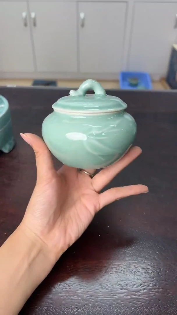 龙泉云间青瓷小米茶器
