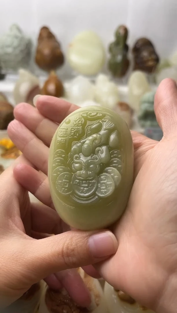石材古青石棉纹正常不退换貔貅