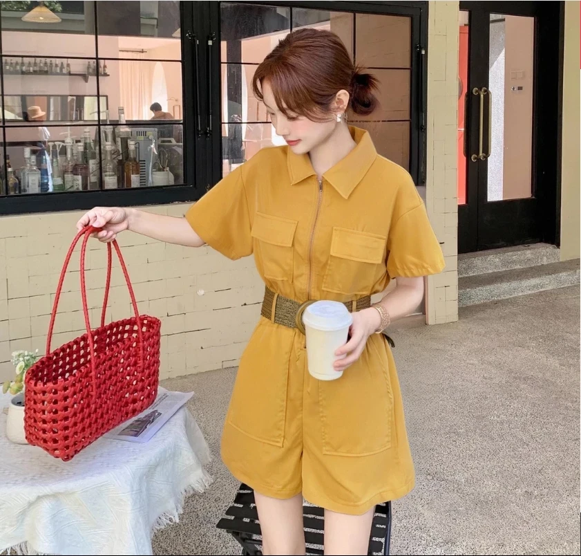 少女风极简风休闲风时尚套装休闲显瘦收腰夏季女装