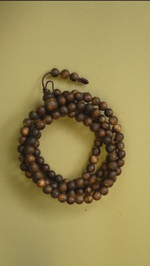 手串沉香景****熙6mm圆珠多圈绿奇楠17g