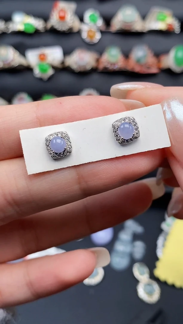 银S925镶嵌戒指翡翠天然A货翡翠53