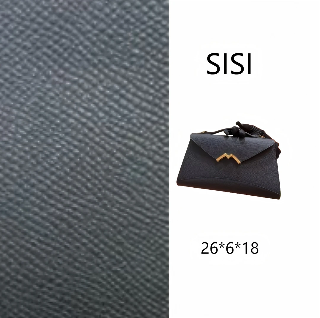 【尺寸：26*6*17】SISI原创设计高定真皮女包8610-黑色