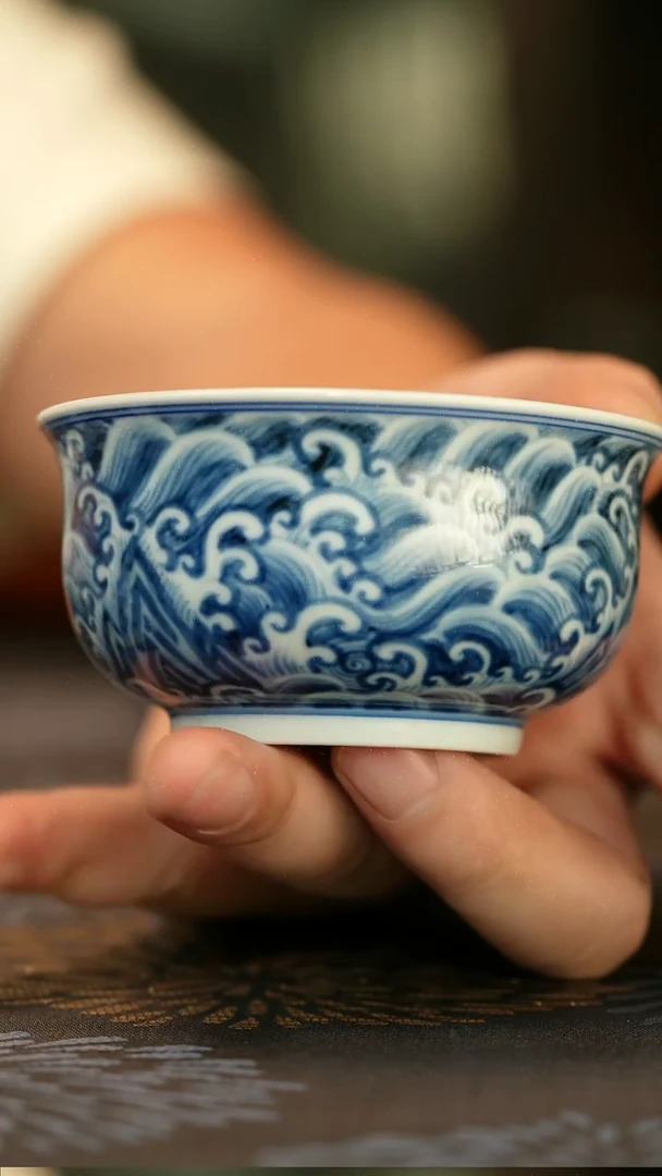 中式仿明江崖海水龙纹炉式