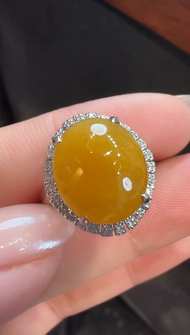 18K金镶嵌戒指翡翠AL6戒指