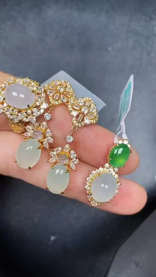 银S925镶嵌戒指翡翠3870