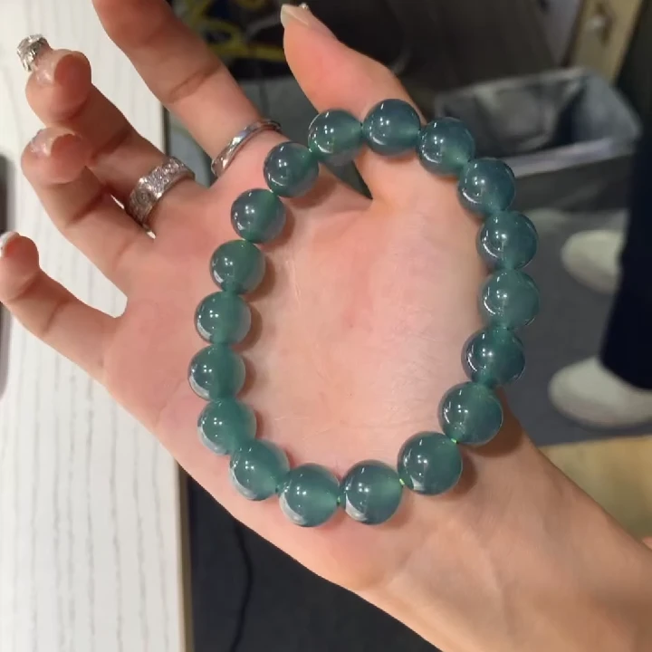 【逍遥严选】天然A货翡翠圆珠手串*705/730/多样性发/1件