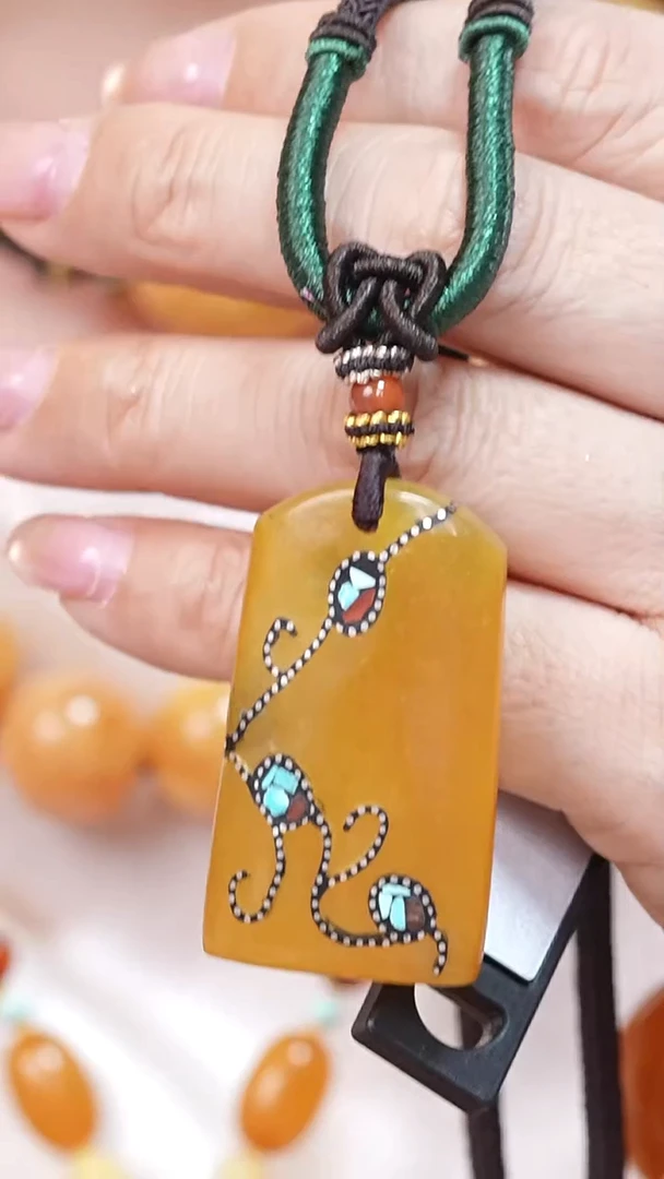 蜜蜡颈饰未镶嵌7185天然蜜蜡珠宝奇石云端妖孽全部保真