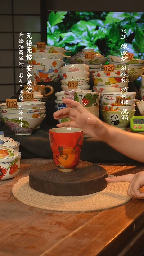 瓷景德镇高温瓷釉下彩手绘陶瓷