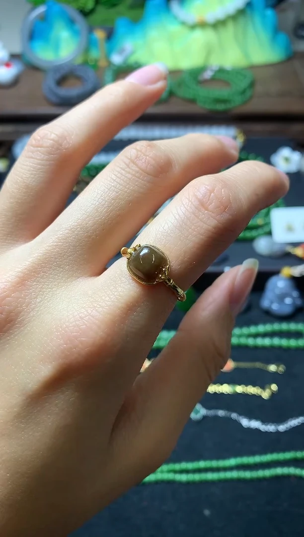 【闪购商品】和田玉戒指银S925镶嵌戒指