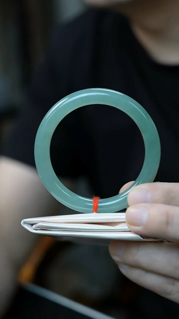 未镶嵌手镯翡翠18号-53.7糯冰圆条/D/3