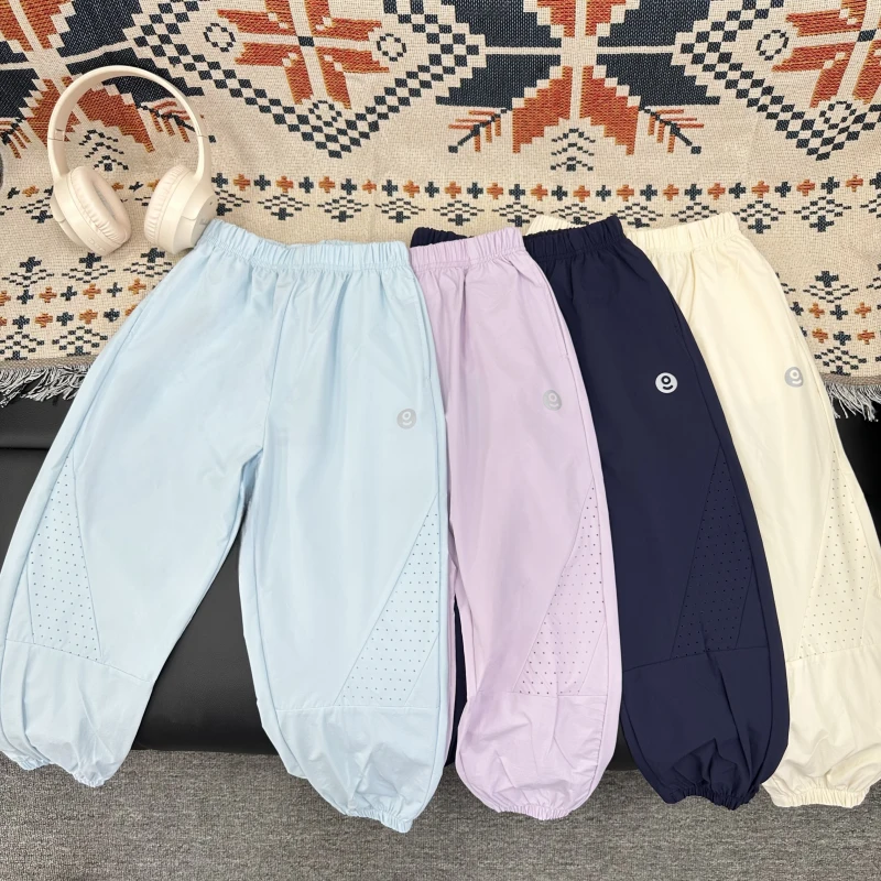 #【112】儿童春季休闲裤户外速干网眼运动长裤薄款透气