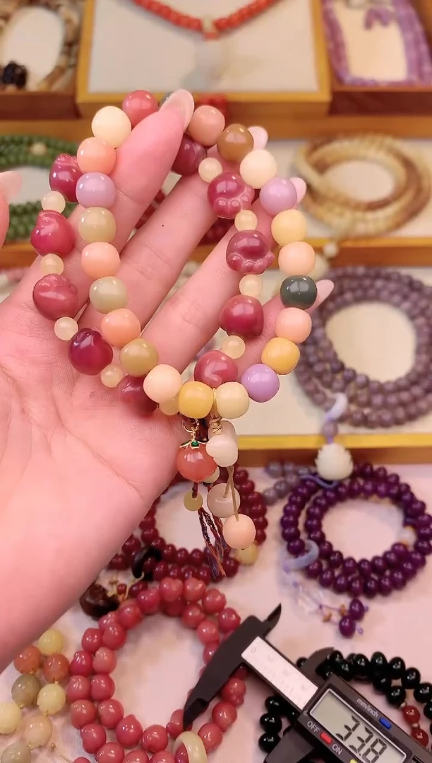 手串白玉菩提孤品16+单圈