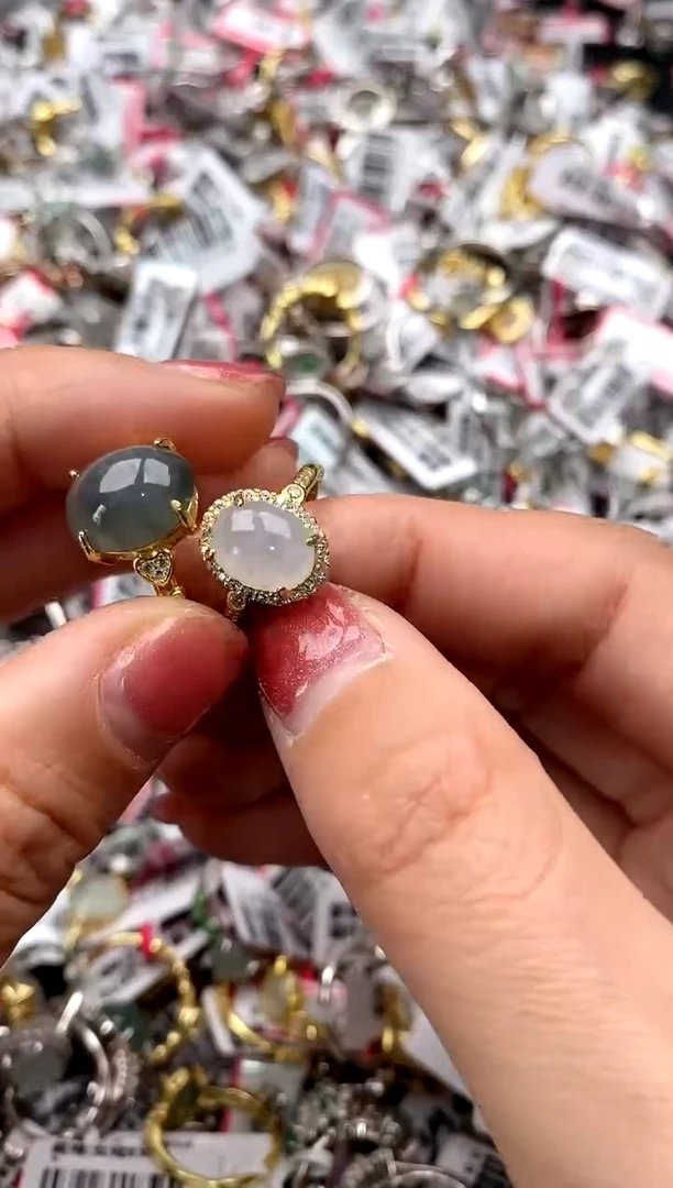 【闪购商品】翡翠戒指银S925镶嵌77777 0