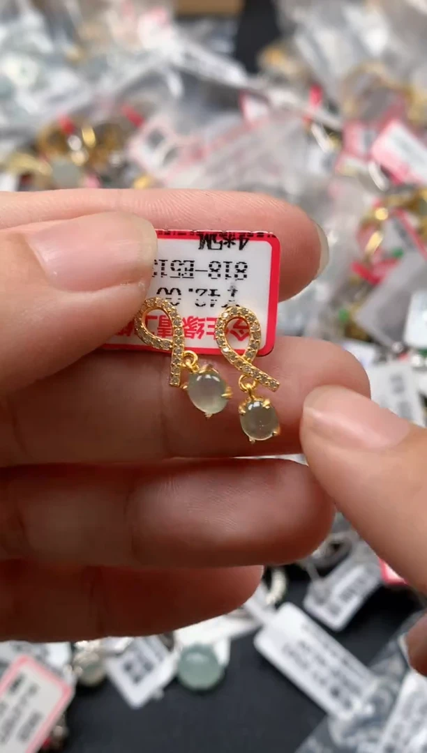 翡翠戒指银S925镶嵌天然A货缅甸翡翠