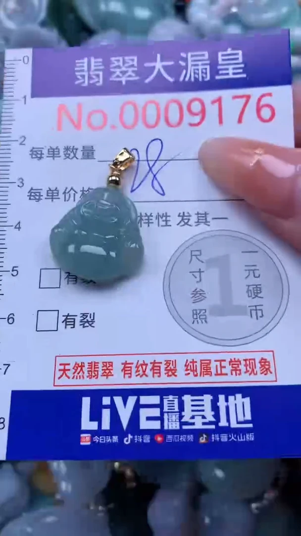 翡翠未镶嵌吊坠(不含链)9176